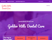 Tablet Screenshot of goldenhillsdental.com